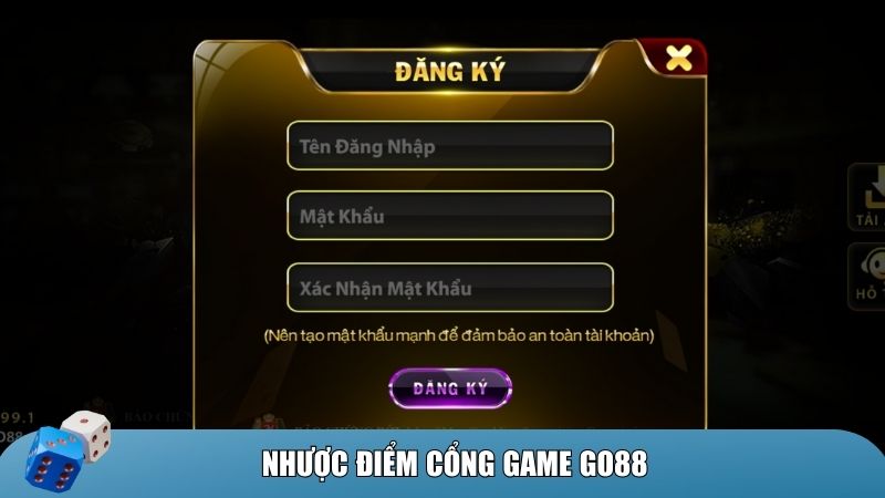 Nhược điểm GO88 cần cải thiện